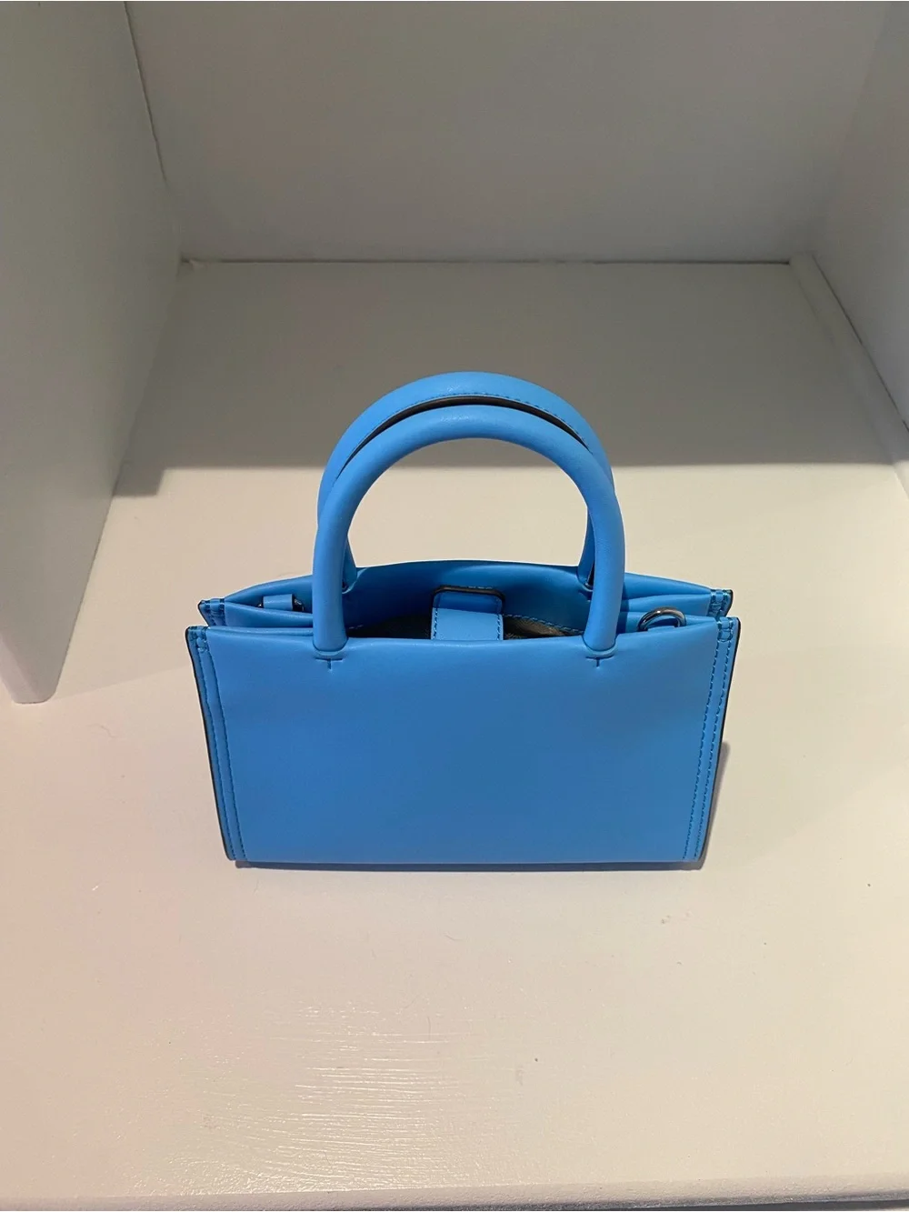 NWT Tory Burch Mini Ella Bio Tote Sky Blue Azure : Cross body Strap included